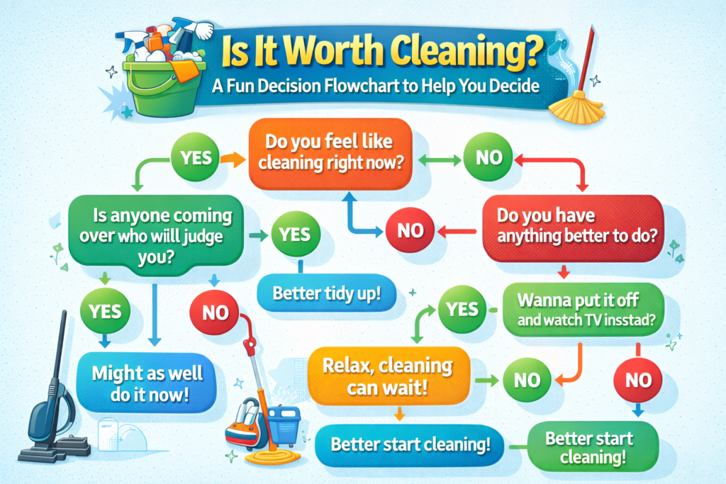 Is It Worth Cleaning? A Fun Decision Flowchart to Help You Decide