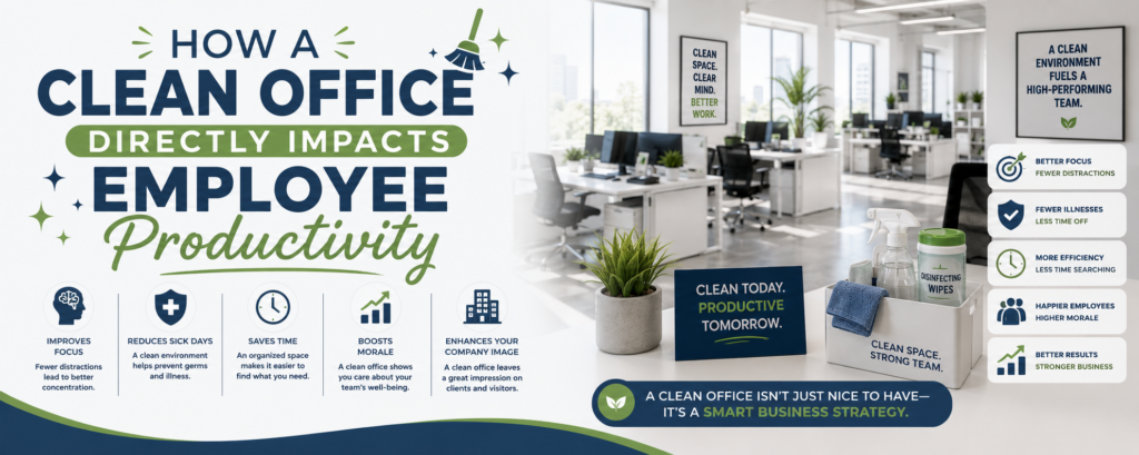 How a Clean Office Directly Impacts Employee Productivity