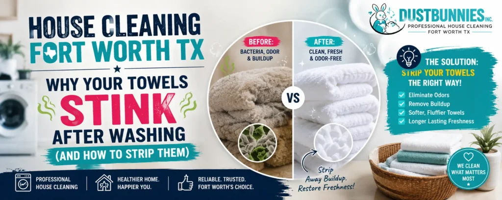 House Cleaning Fort Worth TX: Why Your Towels Stink After Washing (And How to Strip Them)