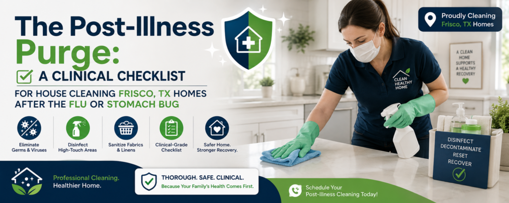 The Post-Illness Purge: A Clinical Checklist for House Cleaning Frisco TX Homes After the Flu or Stomach Bug