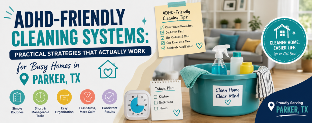 ADHD-Friendly Cleaning Systems: Practical Strategies That Actually Work for Busy Homes in Parker, TX