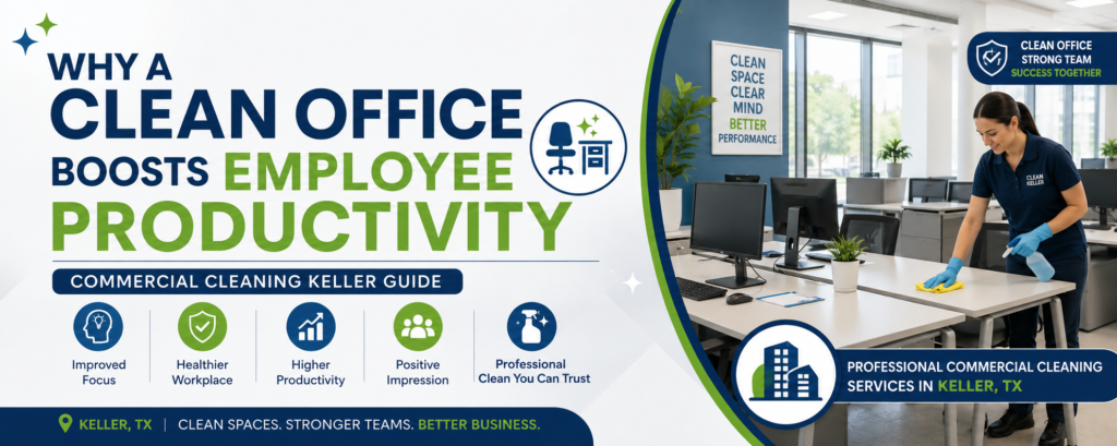Why a Clean Office Boosts Employee Productivity | Commercial Cleaning Keller Guide