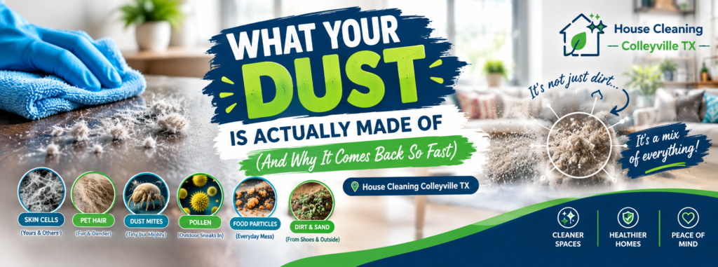 What Your Dust Is Actually Made Of (And Why It Comes Back So Fast) | House Cleaning Colleyville TX