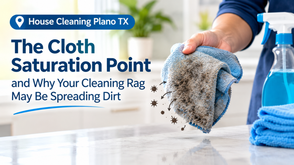 House Cleaning Plano TX: The Cloth Saturation Point and Why Your Cleaning Rag May Be Spreading Dirt