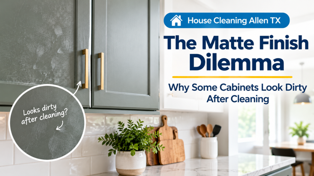 House Cleaning Allen TX: The Matte Finish Dilemma — Why Some Cabinets Look Dirty After Cleaning