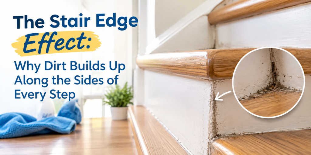The Stair Edge Effect: Why Dirt Builds Up Along the Sides of Every Step