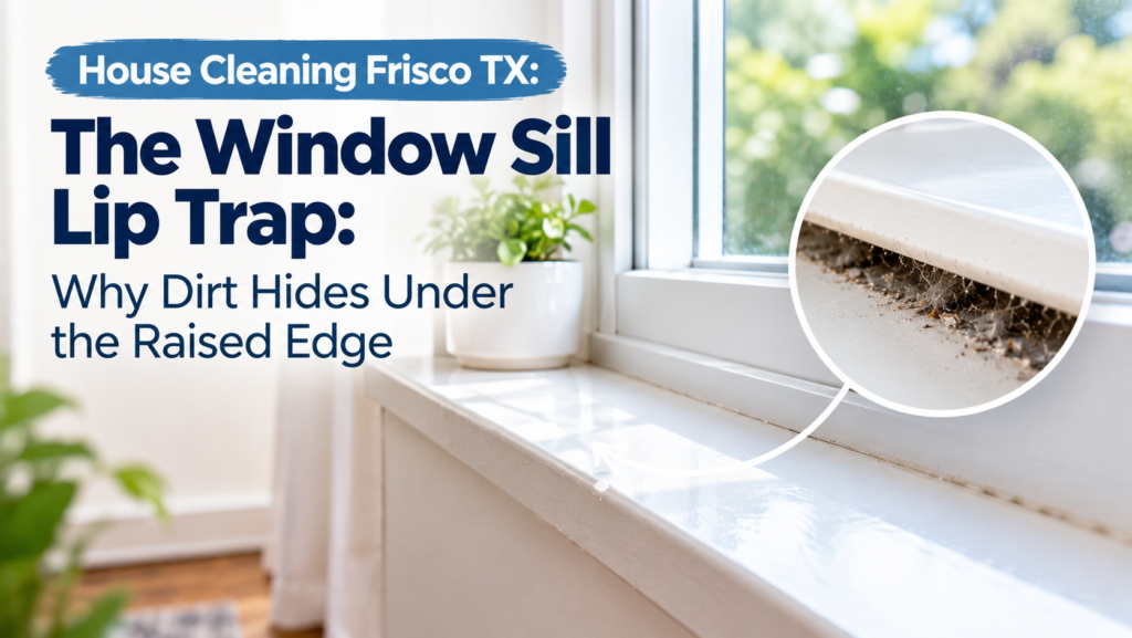 House Cleaning Frisco TX: The Window Sill Lip Trap and Why Dirt Hides Under the Raised Edge
